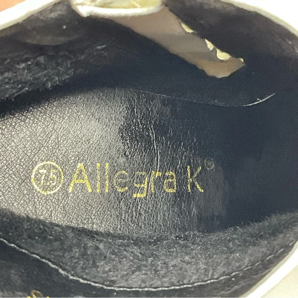 Allegra K Round Toe Chunky Heels Platform Ankle Boots Size 7.5